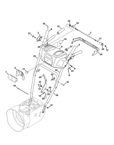 Handle Panel Diagram and Parts List for 2X524WE (31AM63TR710-31AM63TR756)(2013) Cub Cadet Snow Blower